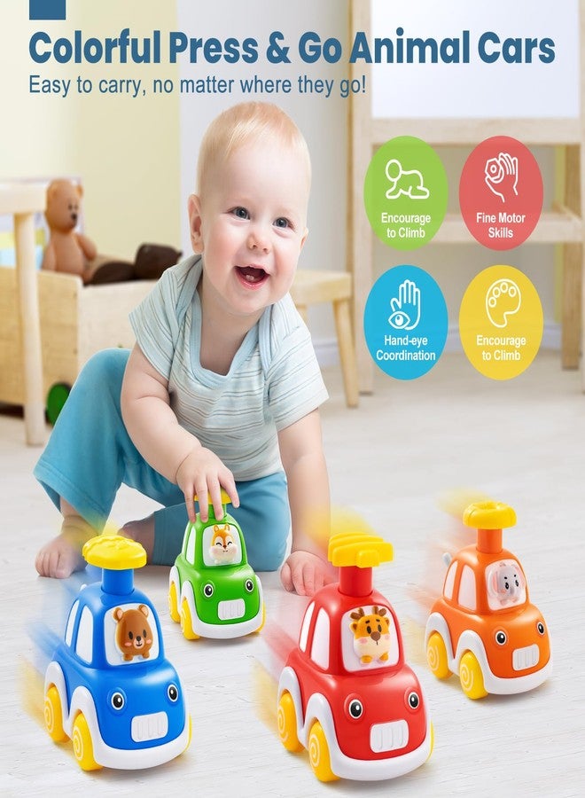 ألعاب سيارات TooyBing Press and Go للأطفال الصغار من عمر 1-3 سنوات، عبوة من 4 قطع من ألعاب سيارات الحيوانات للأطفال من عمر سنة إلى سنتين، ألعاب سيارات تعمل بالاحتكاك للأطفال الرضع من عمر 6-9-12-18 شهرًا، هدايا عيد الميلاد الأول للأولاد والبنات - Image 5